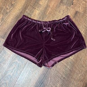 PINK Victoria's Secret Velvet Plum Shorts